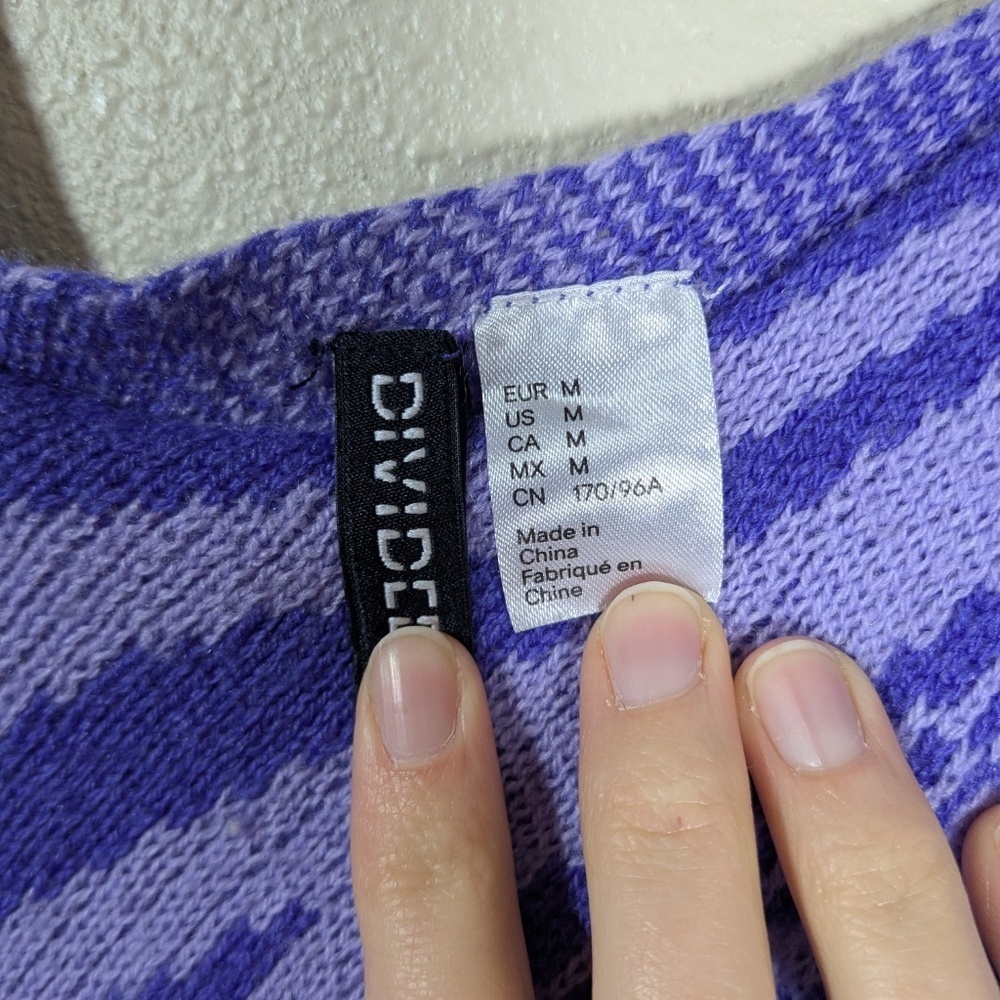 Divided Purple Knit Sleeveless Dress Size M - Picture 4 of 4